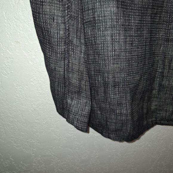 Democracy Moa Neck One Bottom 100%Linen Black Tunic - 1X Retail $148 - Picture 5 of 11